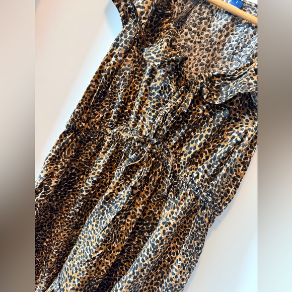 Leopard Print Ruffle Mini Dress - Picture 2 of 2